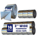 BlueTex Insulationㅤ HVAC Aluminum Foil Tape 3 inch x 150 ft, Tear-Proof HVAC by BlueTexInsulation