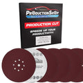 ProductionShop Premium 9" Red 9-Hole Pattern 120 Grit Sanding Discs, Box of 20 by ProductionShop