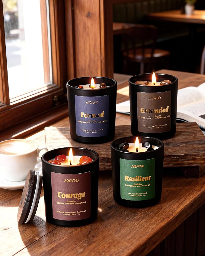 AOOVOO Crystal HEAL Candles Set - Image 3