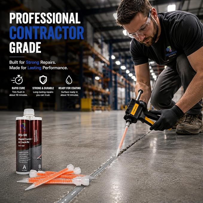 RS-98 Rapid Cure Joint & Crack Filler Kit, Concrete Crack Filler Kit, 400ML | - Image 7