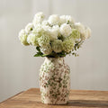 SIDUCAL Ceramic Green and Beige Antique Vase, 7 Inch Retro Ice Cracked by SIDUCAL