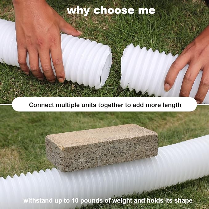 plusgutter 16.5ft Long Gutter Downspout Extensions Flexible, Down Spout Drain - Image 3