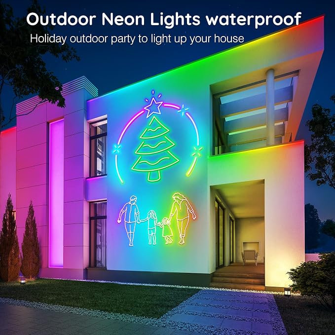 AILBTON 50Ft Neon Rope Lights, Flexible Led Rope Lights Control - Image 6