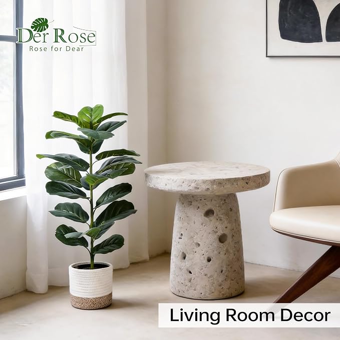 Der Rose 2 Pack 30" Fake Plants, Fiddle Leaf Fig Trees - Image 8
