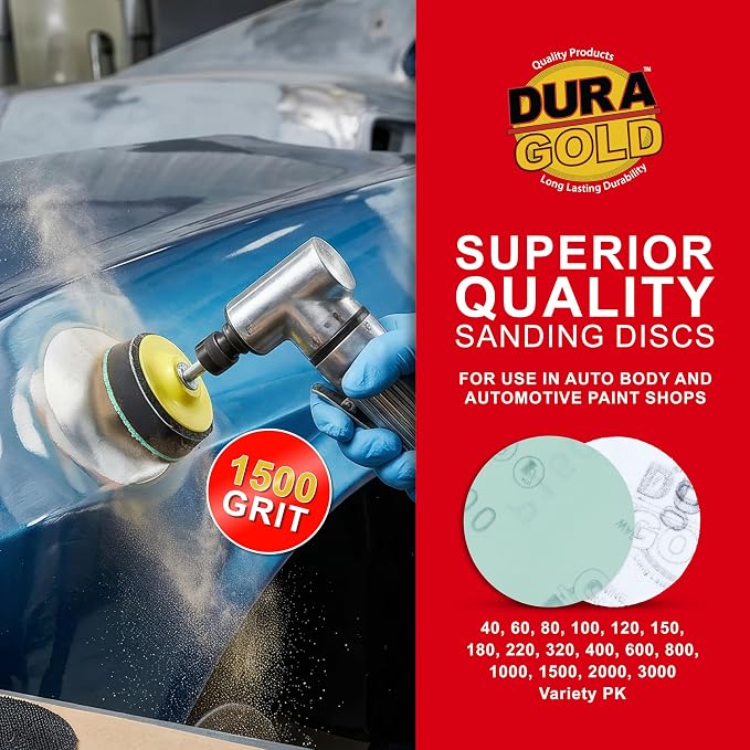 Dura-Gold Premium 3" Gold Hook & Loop Sanding Discs - Image 5