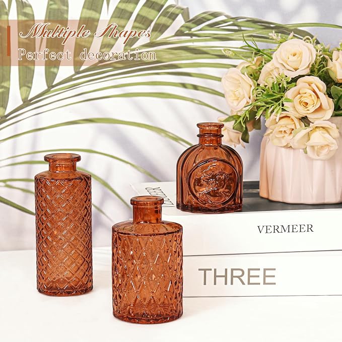 Set of 12 Glass Bud Vase Set, Small Vintage Clear Flower Vase Centerpieces - Image 4