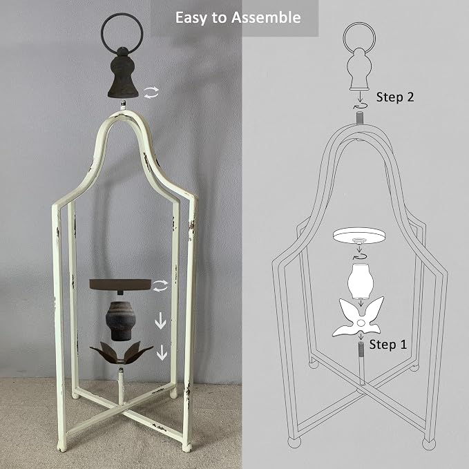 12.5" & 16.5" Timeless Cozy Decorative Lanterns Set of 2, Handcrafted Metal - Image 5