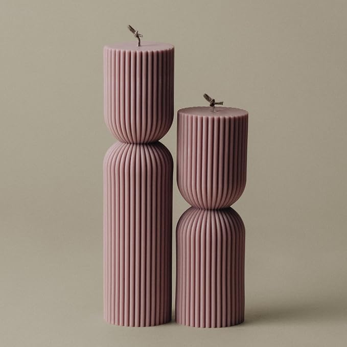 LAWA Hourglass Pillar Candle by LAWA+Candles