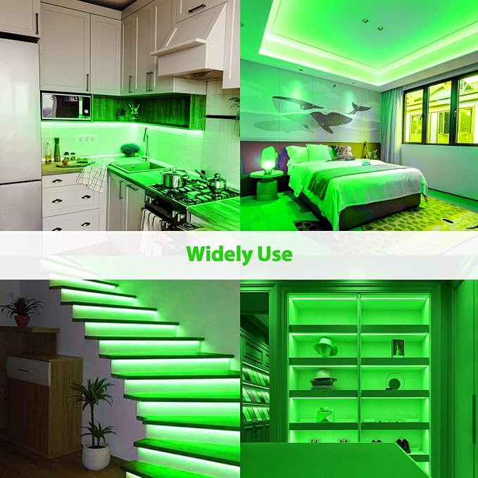 Lamomo LED Neon Lights, 16.4ft Green LED Strip Light, 12V 0.39In/Cut Silicone - Image 5