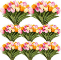 Janinka 84pcs Artificial Tulip Flowers Fake PU Tulips Faux Latex Bouquet Flower by Janinka