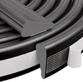 118" Wedge Weather Stripping for Draft Blocking, Foam Door Seal | Black by Conwang