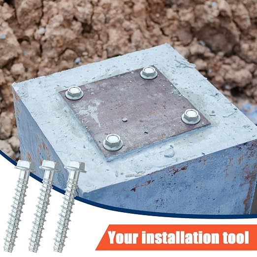 Tandefio 100 Pack 1/4 x 2 Concrete Anchors and Screw Kits Galvanized | Large - Image 6