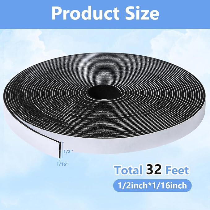 Weather Stripping Door Seal Strip, Strong Adhesive, Lightproof, Soundproof - Image 2