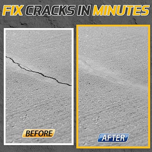 Concrete Crack Filler Heavy-Duty Dry Granular Mortar Repair Kit, 10 lb Gray | - Image 2