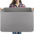OIASKET Extra Large Blanket Basket, Rectangle Nursery Blanket Storage by OIASKET