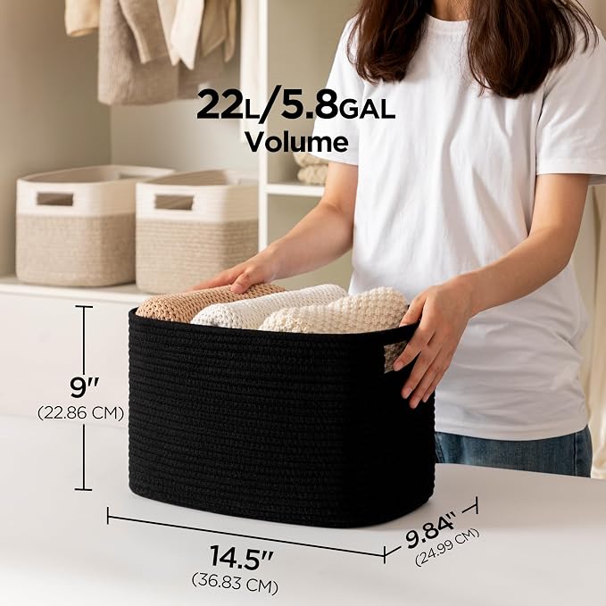 4 Pack Storage Baskets for Organizing, Shelf Baskets - Image 2