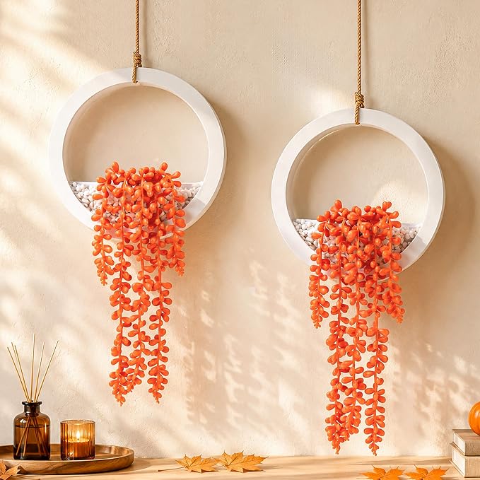 Der Rose 2 Pack Autumn Artificial Hanging Plants by DerRose