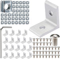 BELLA BAYS 20Series 20Sets Silver 90 Degree Corner Bracket, Standard Corner by BELLABAYS