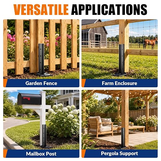 VANCASTLE Fence Post Repair Kit Adjustable, Quick-Fix Support - Image 7