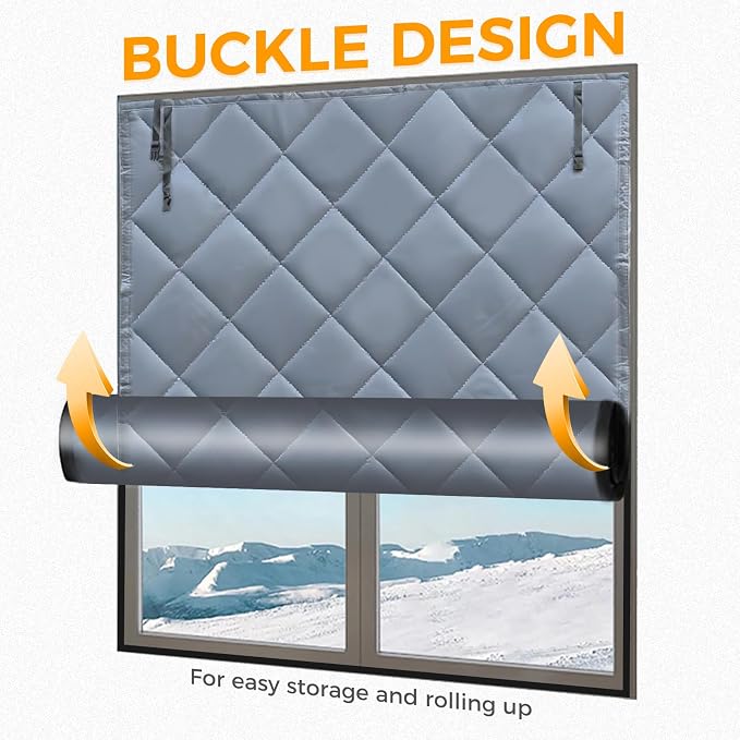 Window Insulation Kit 39"x63" | 3-Layer Cotton Thermal Insulated Window Cover - Image 6