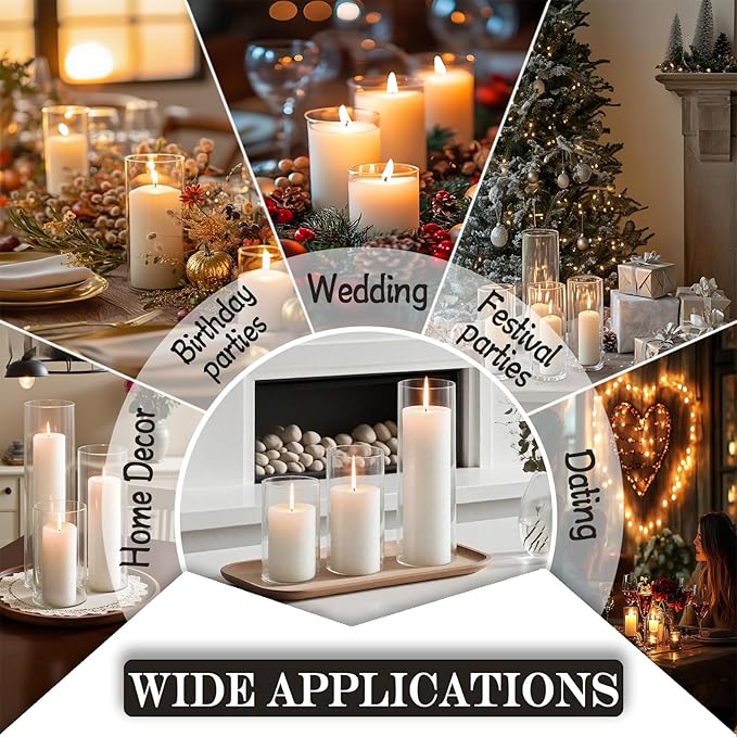 24 Pcs White Pillar Candles - Image 6