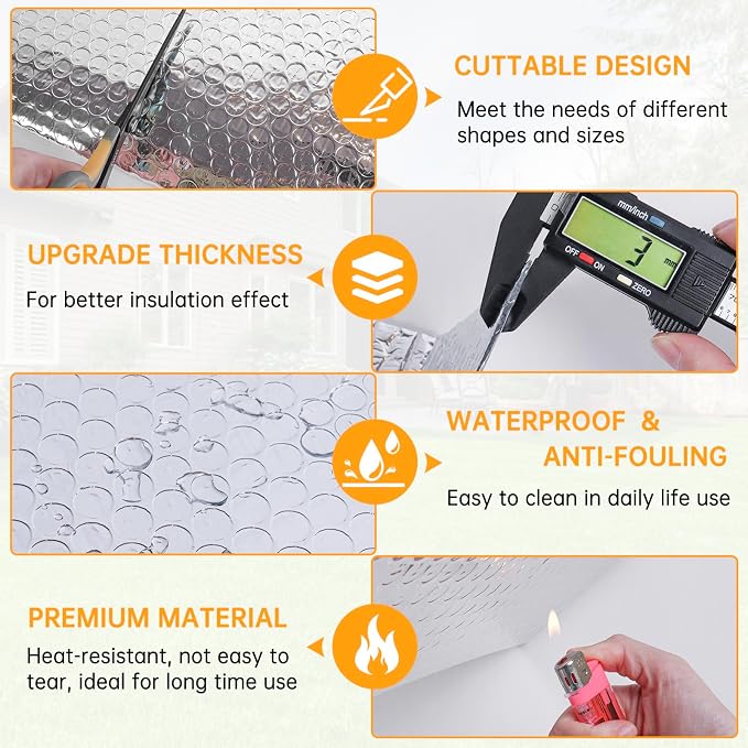 LSGCQ Reflective Insulation Roll Double Reflective Bubble Insulation Sheet | - Image 3