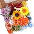 Artificial Flowers Fake Rose Flowers Dahlia by FloweroyalCrafts