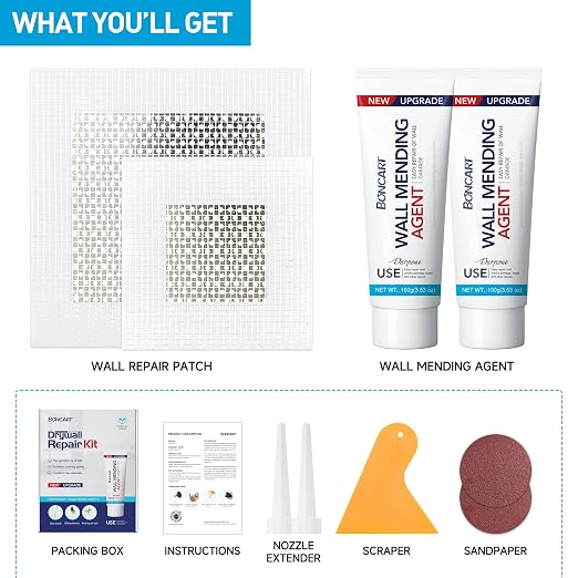 BONCART Spackle Wall Repair Kit, Drywall Repair Patch Kit - Image 2