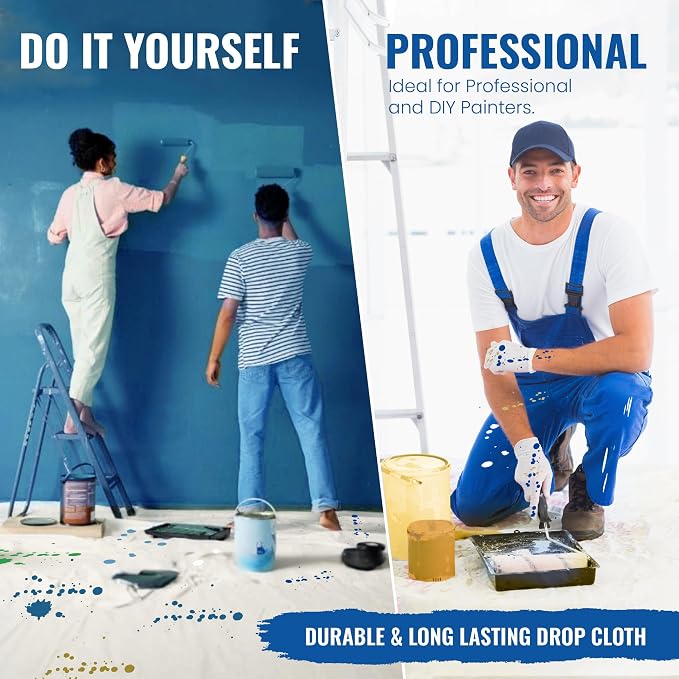 REDIBLUE Canvas Drop Cloth for Painting - Image 2