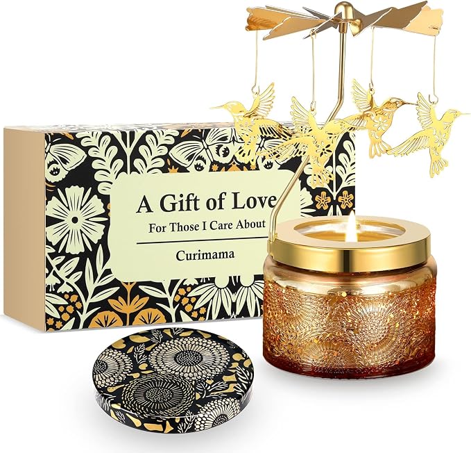 Curimama Unique Rotating Hummingbird Candle Gift Set by Curimama