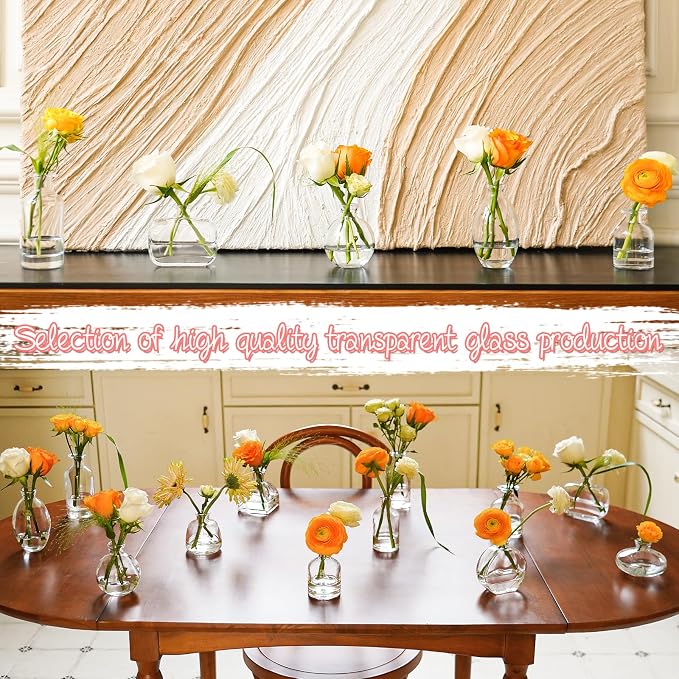 Bud Vases Set of 12, Small Vases | - Image 5