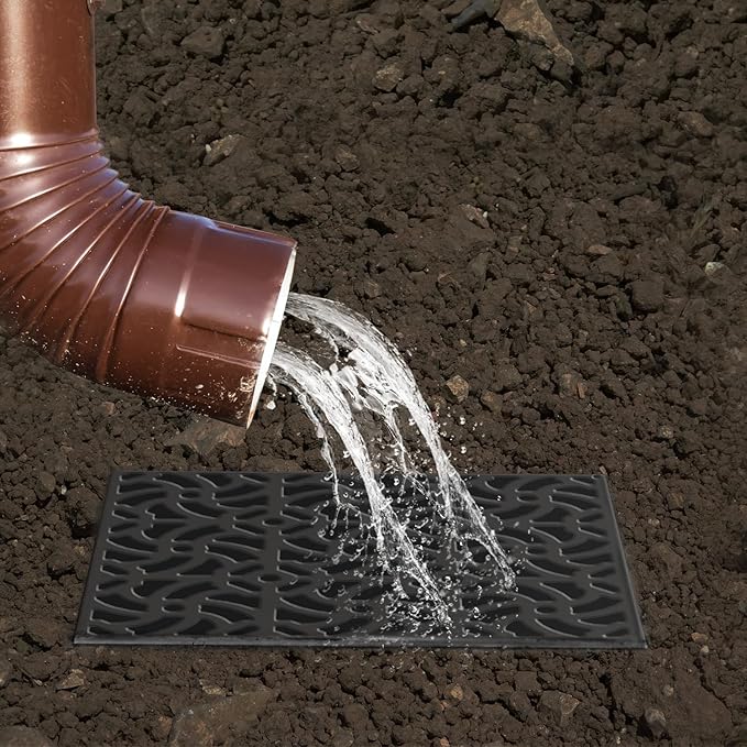 12x12in Gutter Downspout Extensions Big Kit | Catch Basin+2pcs Pipes, Low - Image 6