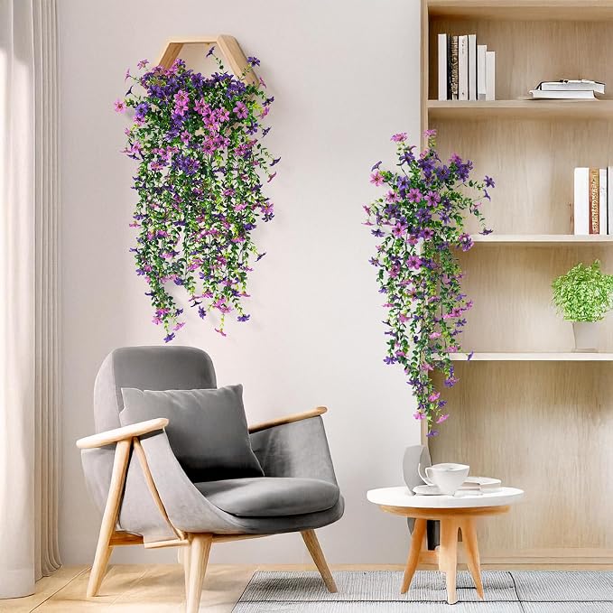 INQCMY Artificial Fake Hanging Flowers Plants - Image 5
