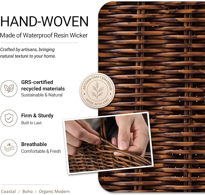 Pantry Organizers, Handwoven Large Wicker Baskets - Image 2