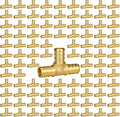 100-Pack 1/2 Inch PEX Tee Fittings | Brass by SUNGATOR