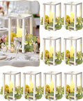 Huquary 16 Pcs Wooden Wedding Lantern Centerpiece Includes 8 Rustic Wooden by Huquary