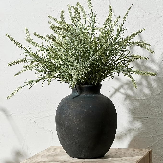 SIDUCAL Ceramic Decorative Flower Vase | 7.48 Inch Pottery Rustic Farmhouse by SIDUCAL