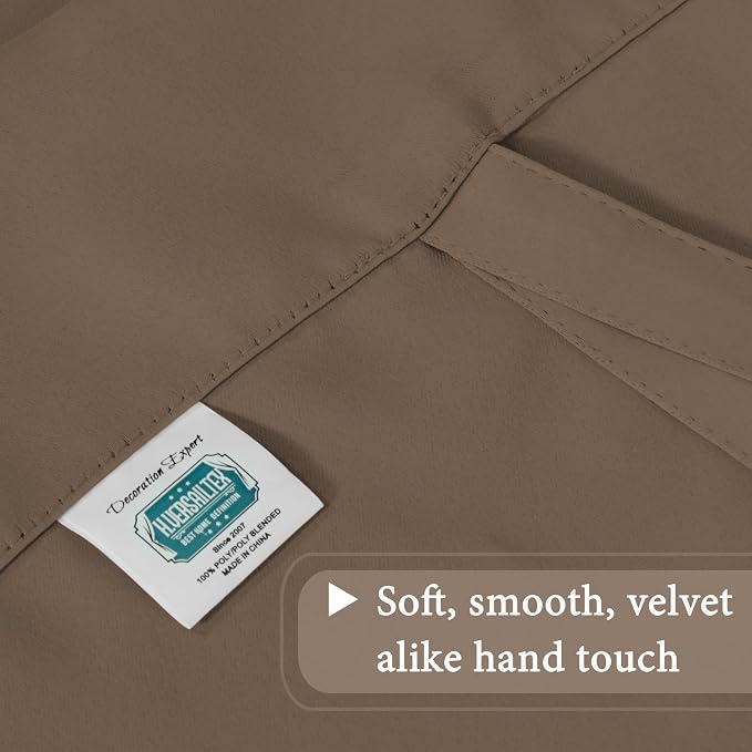 H.VERSAILTEX Blackout Tie Up Curtain 2 Panels Thermal Insulated Window Shade - Image 9