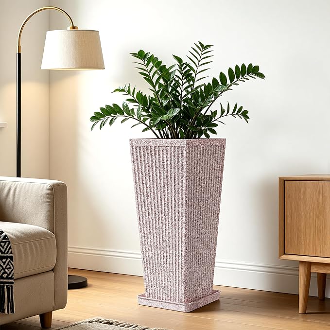 24" Tapered Tall Planters for Outdoor Plants - Image 9