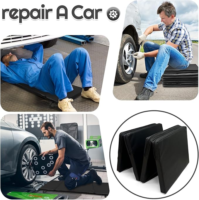 JZHLLA Foldable Mechanics Mat for Garage Work, Home Gym Kneel or Lie Down - Image 8