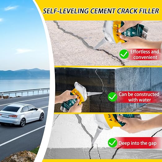 Concrete Crack Filler, Self-Leveling Cement Crack Filler, Fast-Drying - Image 3