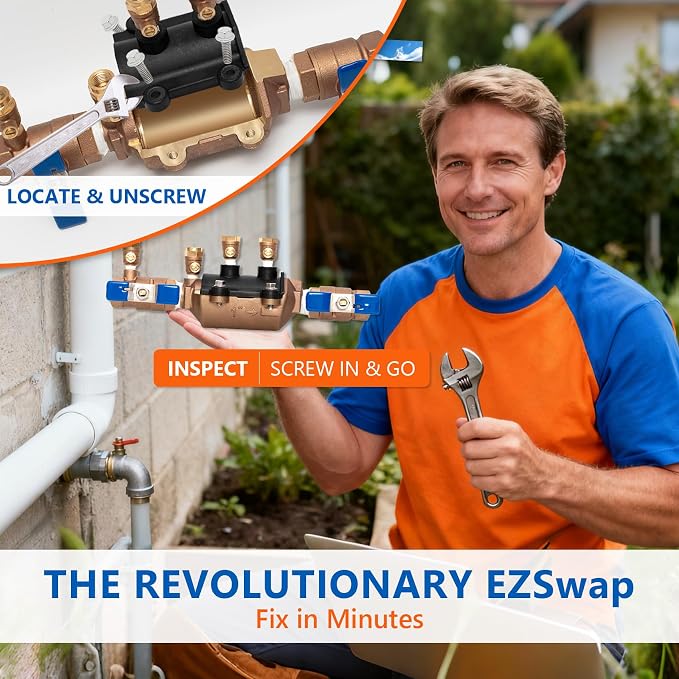 1-350 1" Double Check Backflow Preventer, Double Check Valve Assembly | - Image 5