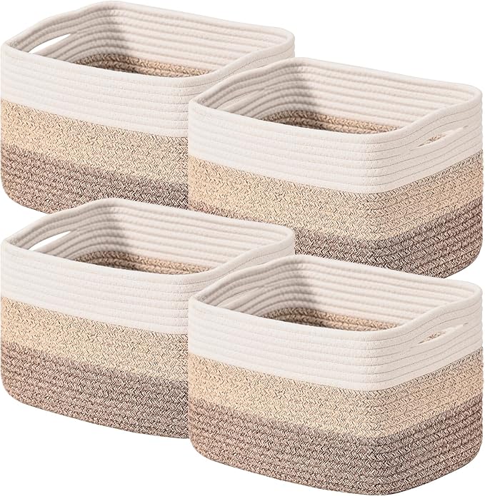 ICERZCZ Shelf Baskets for Organizing, Storage Baskets for Shelves, Woven by ICERZCZ
