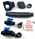 Rain Barrel Kit EarthMinded 2x3 Downspouts | + 2 high flow valves and gaskets by Aquabarrel