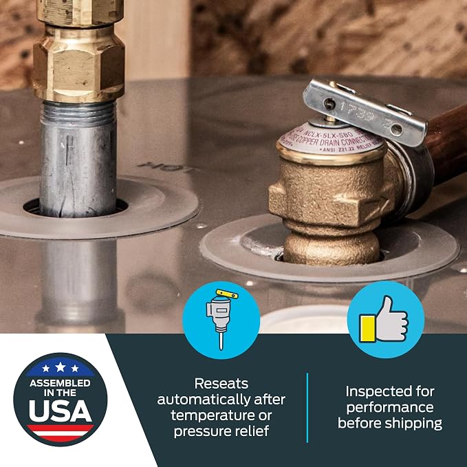 Cash Acme 3/4 Inch NCLX-5 Temperature and Pressure Relief Valve, Push to - Image 3
