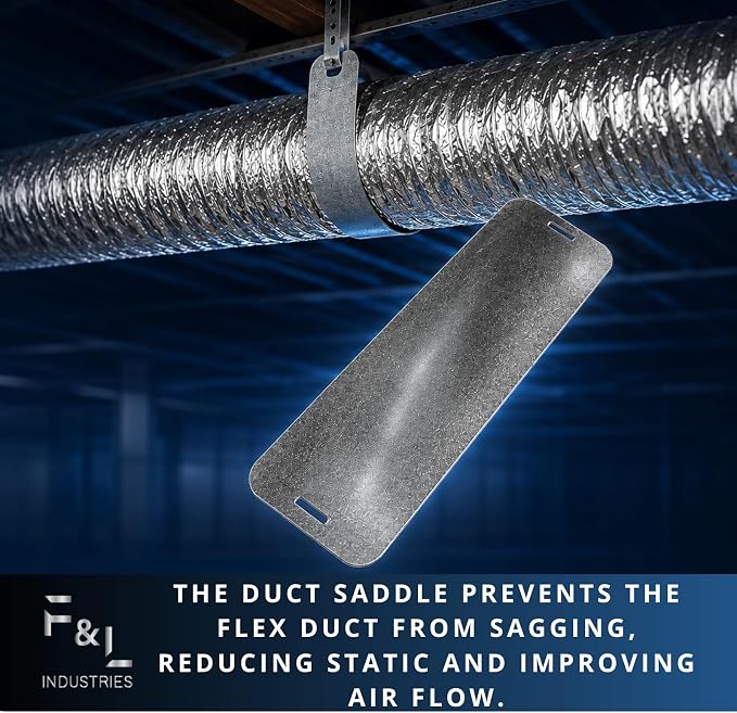 F&L Saddle-Type Support for Flexible Ducts: High-strength zinc metal strap that - Image 4