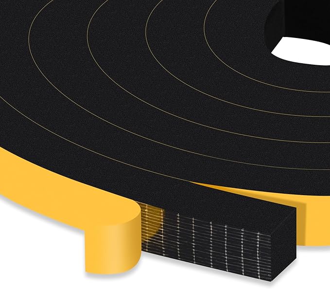 Strong Adhesive Weather Strips for Doors, AC & Large Gaps 1/2x3/8In | Blocks by Trisiki