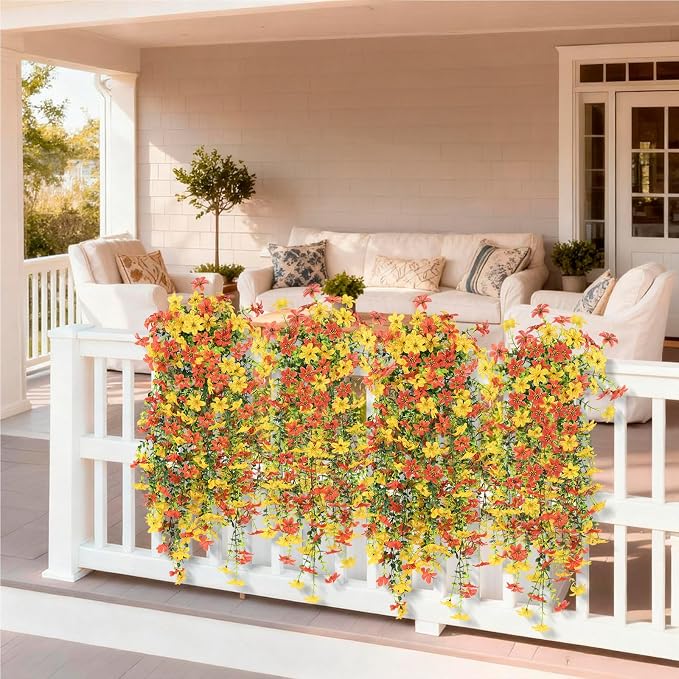 INQCMY Artificial Fake Hanging Flowers Plants - Image 4