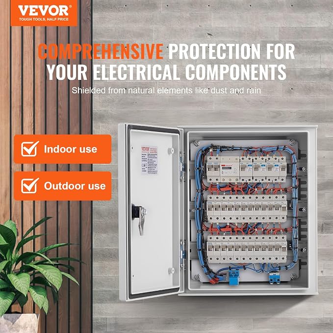 VEVOR Electrical Enclosure Box, Fiberglass Junction Box, IP66 Waterproof & - Image 2