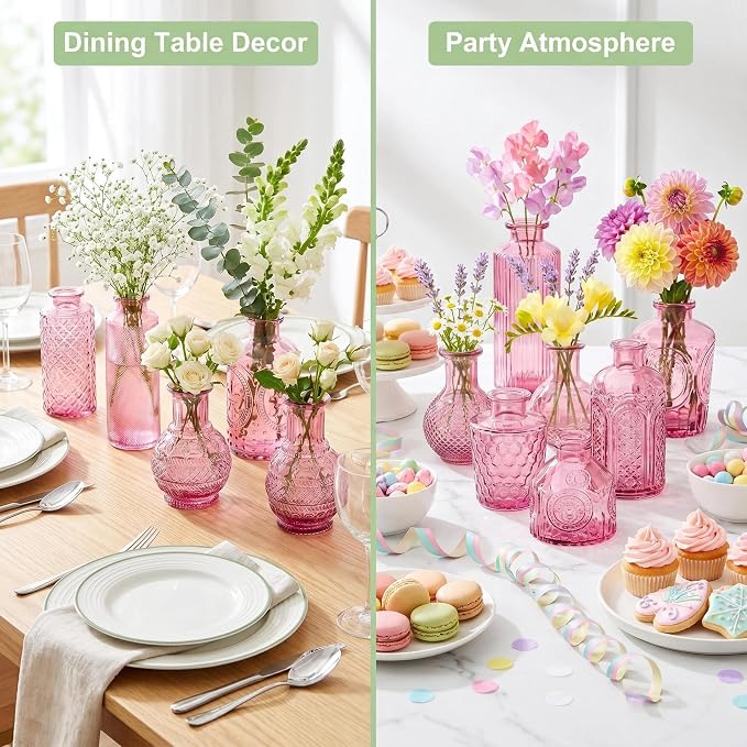 Mini Bud Vases Centerpieces for Tables, Small Flower Vases Suitable for - Image 4